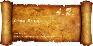 Amma Rita névjegykártya